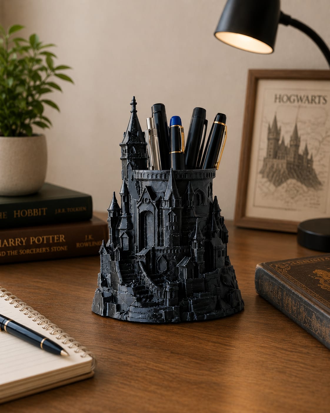 harry potter castle pen holder